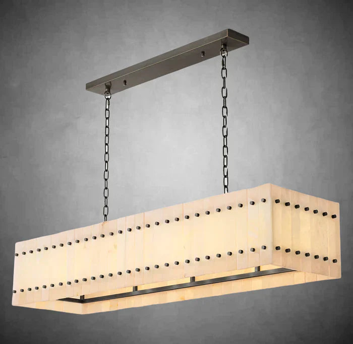 Marisol Alabaster Linear Chandelier 54"72"