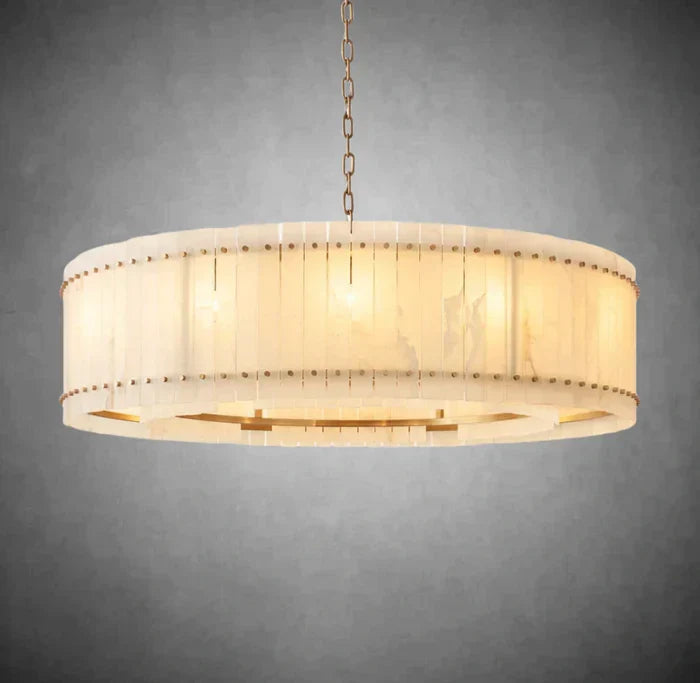 Marisol Alabaster Round Chandelier