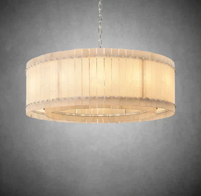 Marisol Alabaster Round Chandelier