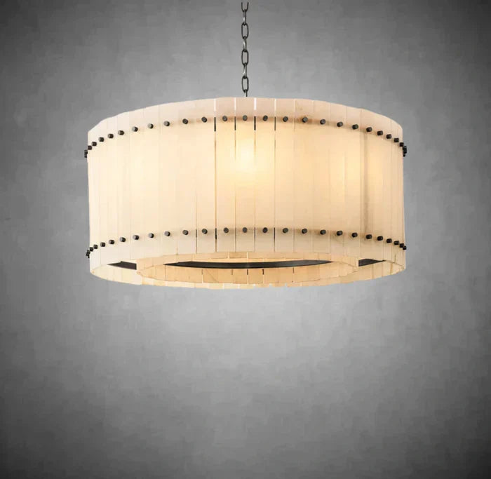 Marisol Alabaster Round Chandelier
