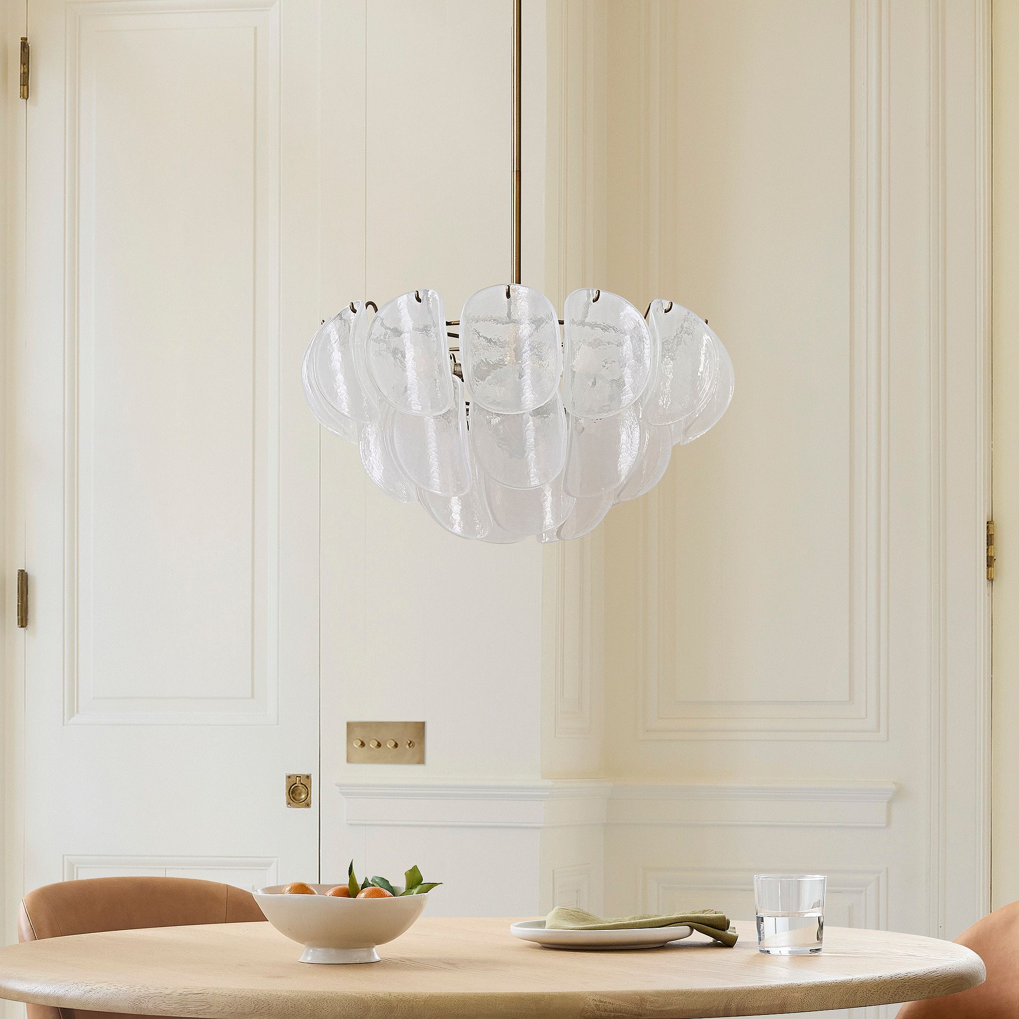 Murano Chandelier (22") White-meetlighting