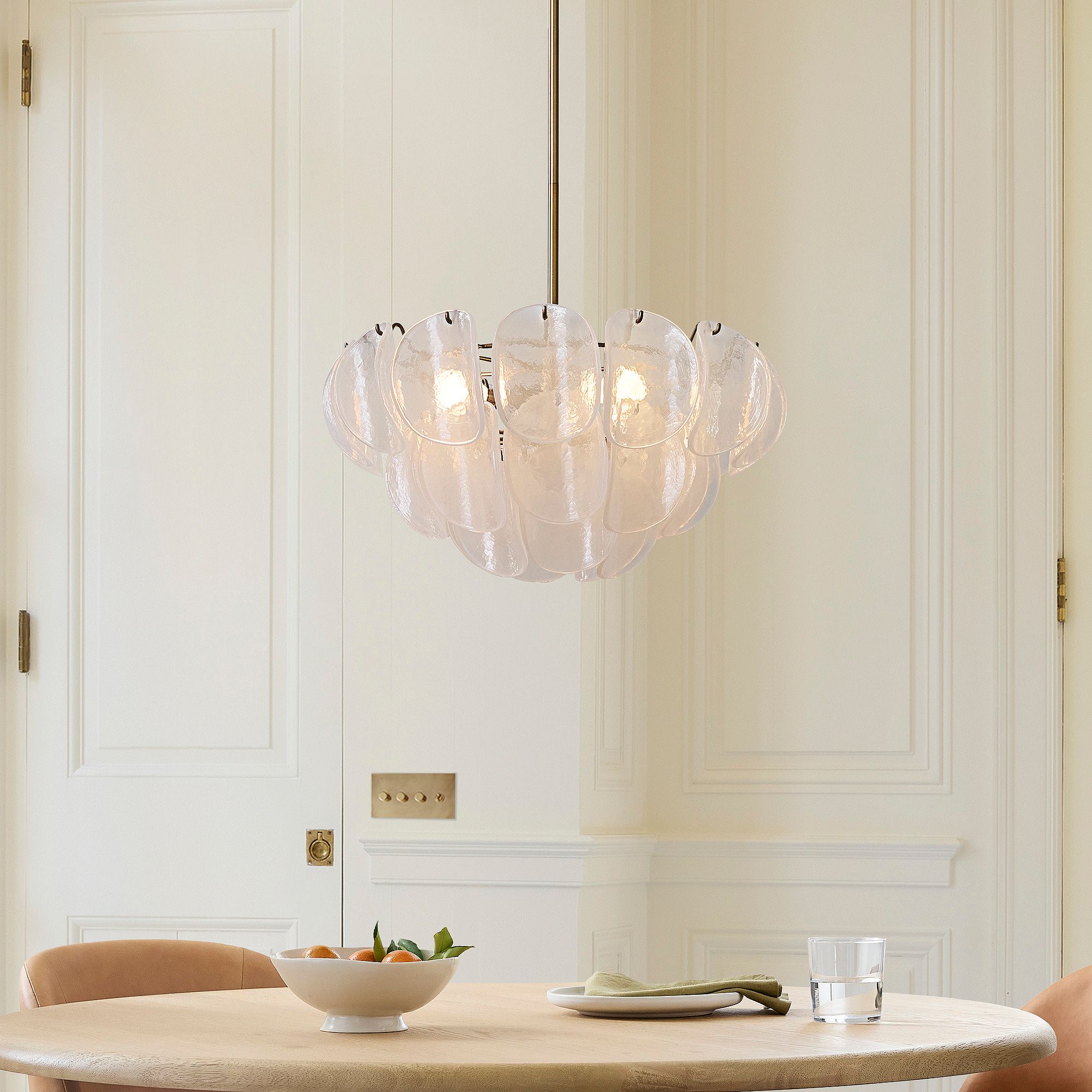 Murano Chandelier (22") White-meetlighting-meetlighting