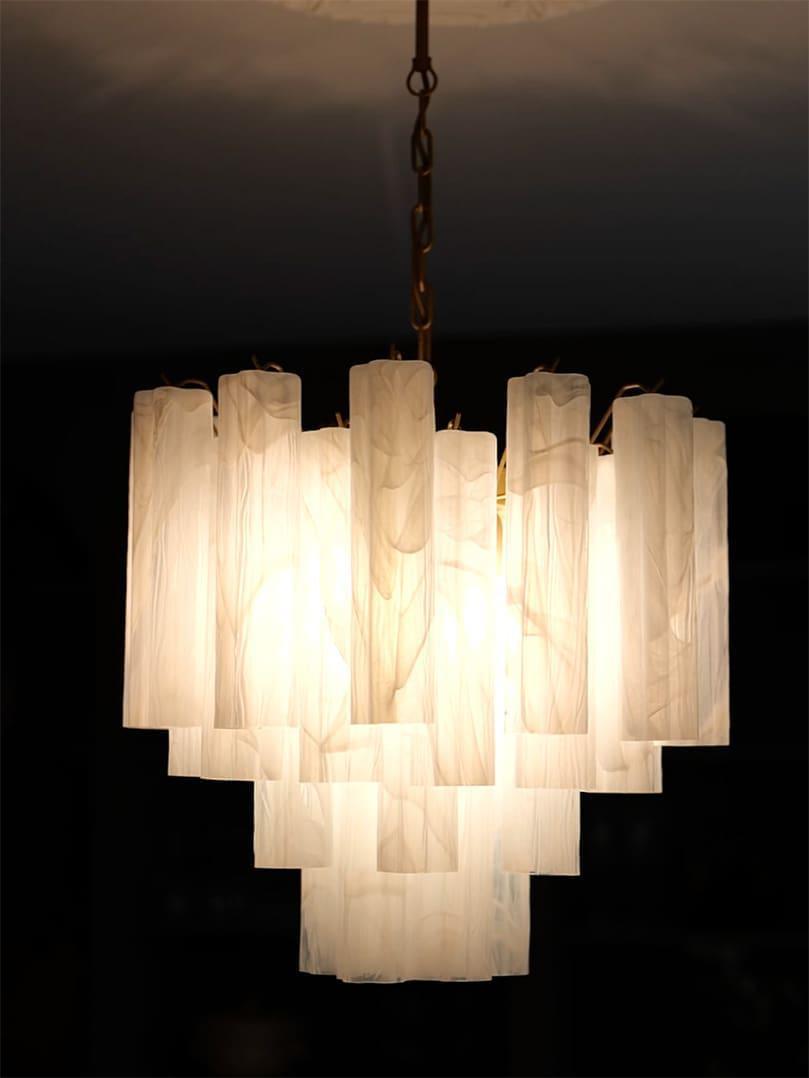 Murano Chandelier – 36 tubes – Alabaster white - Meetlighting