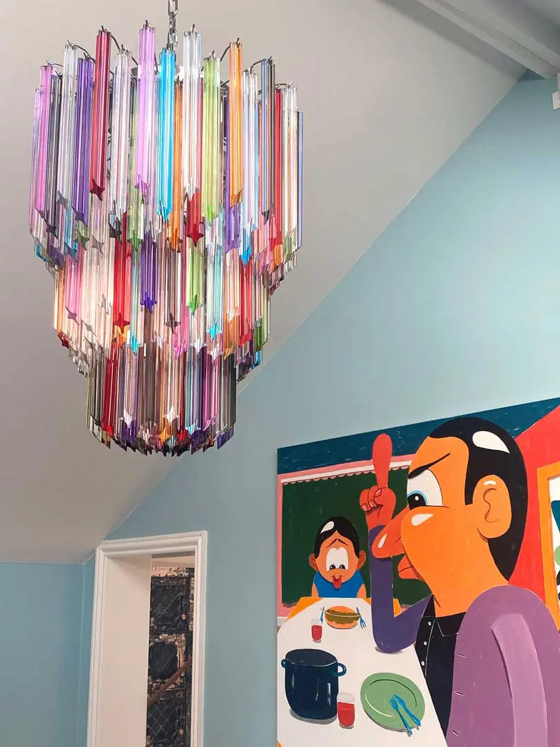 Murano Chandelier – 184 prisms – Multi by Meetlighting