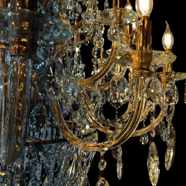 Extra Large European-style Multi-layers Candle Luxury Crystal Chandelier Gold Art Foyer/Staircase Decorative Light Fixture-MEET LIGHTING
