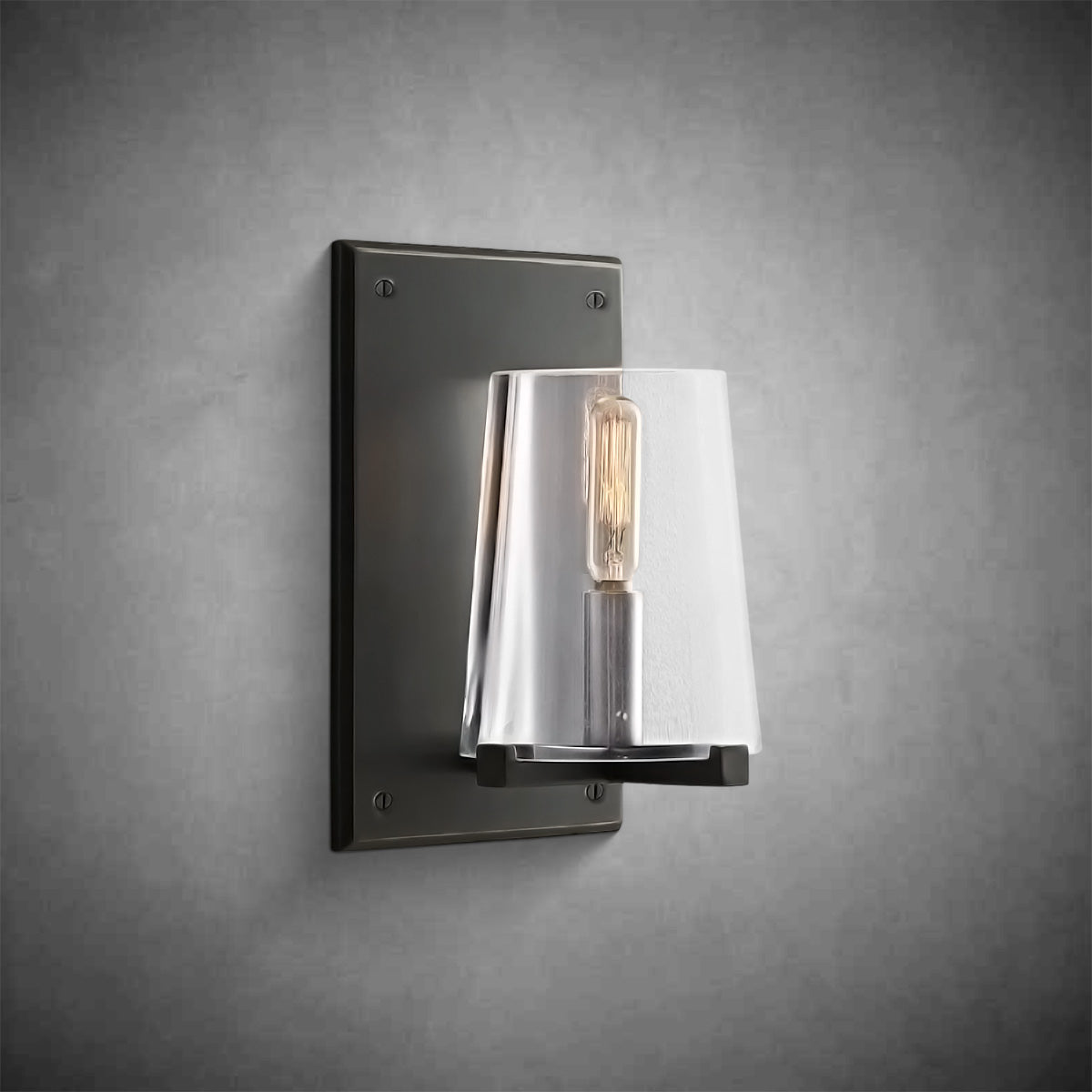 Pauillae Clear Glass Wall Sconce