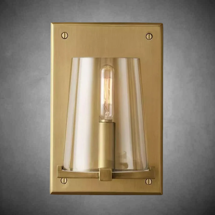 Pauillae Clear Glass Wall Sconce