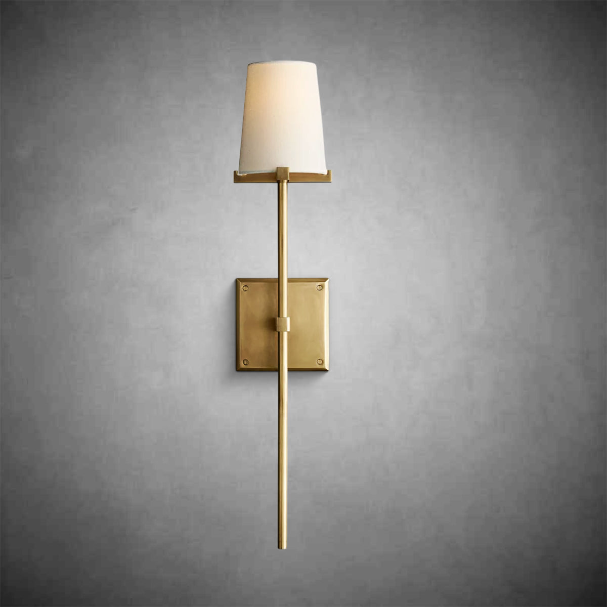 Pauillae Fabric Shade Torch Sconce
