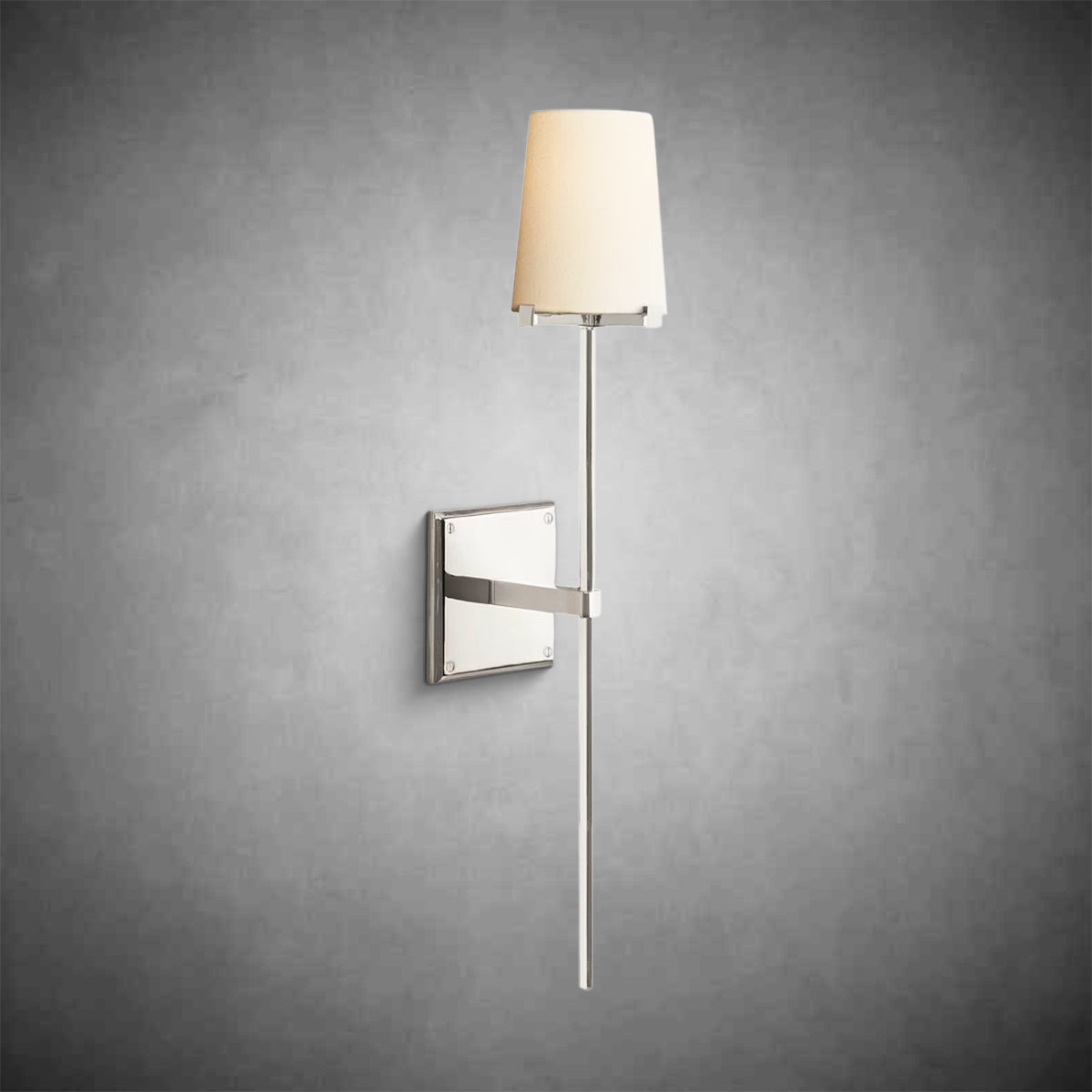 Pauillae Fabric Shade Torch Sconce