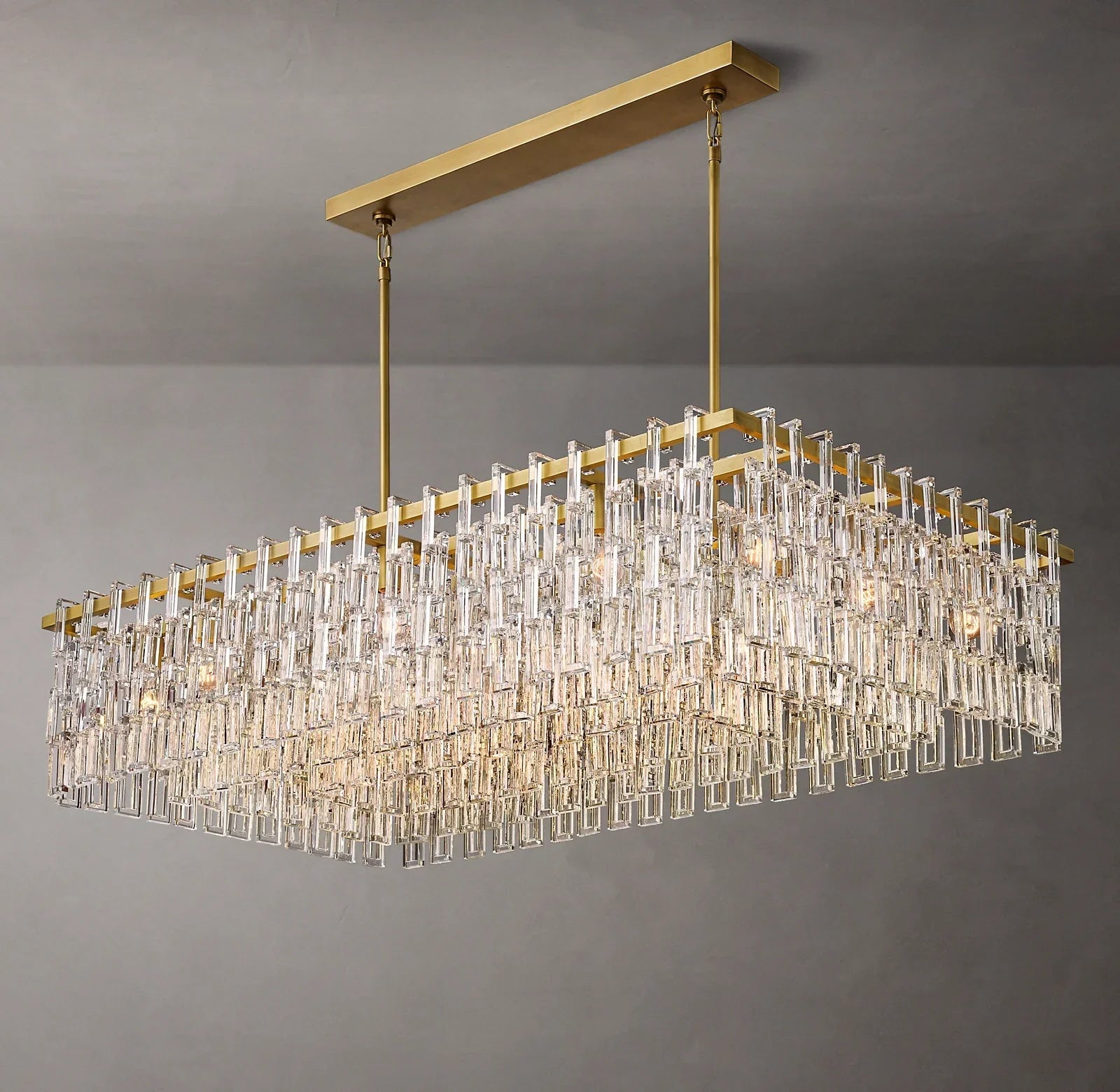 Extra Large Multi-layer Round/ Rectangle Crystal Ceiling Chandelier for Living/ Dining Room-MEET LIGHTING