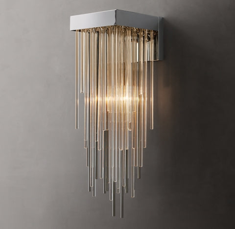 Casocada Crystal And Metal Rods Wall Sconce