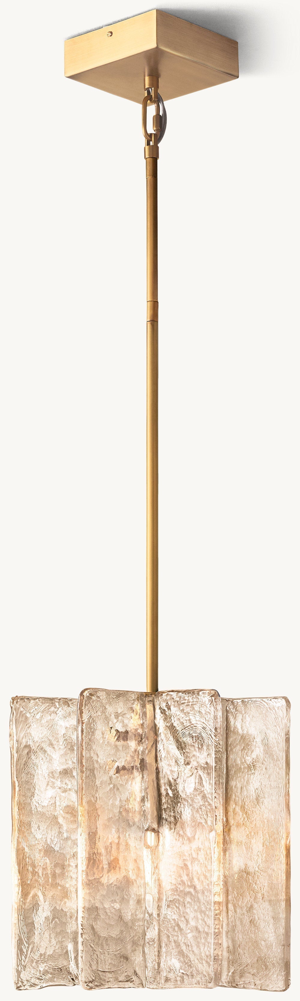 LOTTICE SMOKE GLASS PENDANT 13''H