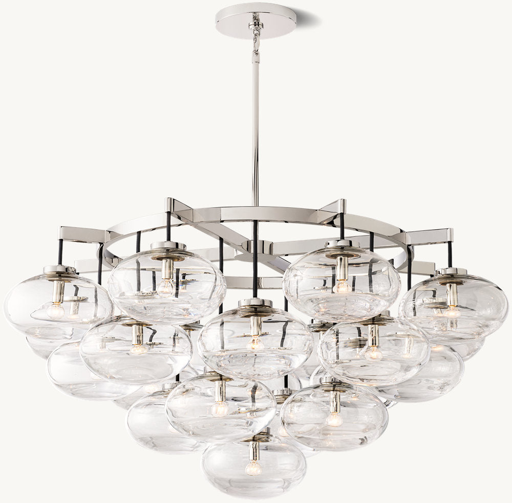 Cabrette Round Chandelier 48"-MEET LIGHTING