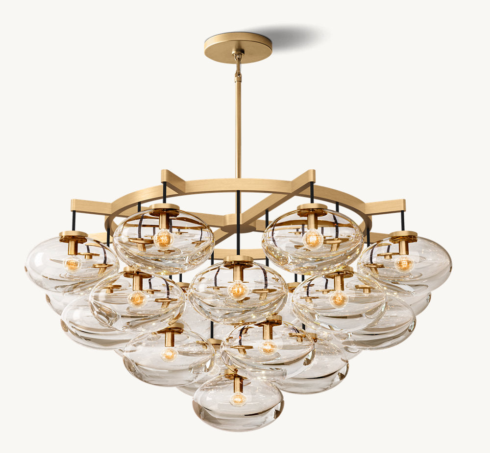 Cabrette Round Chandelier 48"-MEET LIGHTING