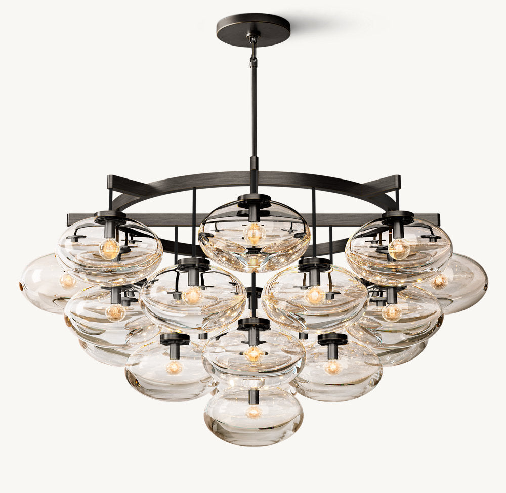 Cabrette Round Chandelier 48"-MEET LIGHTING