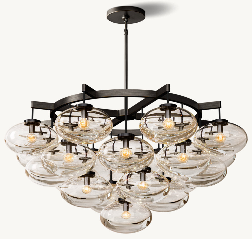 Cabrette Round Chandelier 48"-MEET LIGHTING