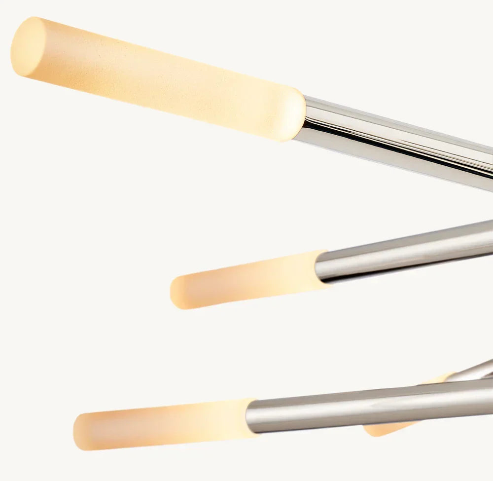 ROUSSEAU 10-LIGHT MOBILE ETCHED ROD CHANDELIER