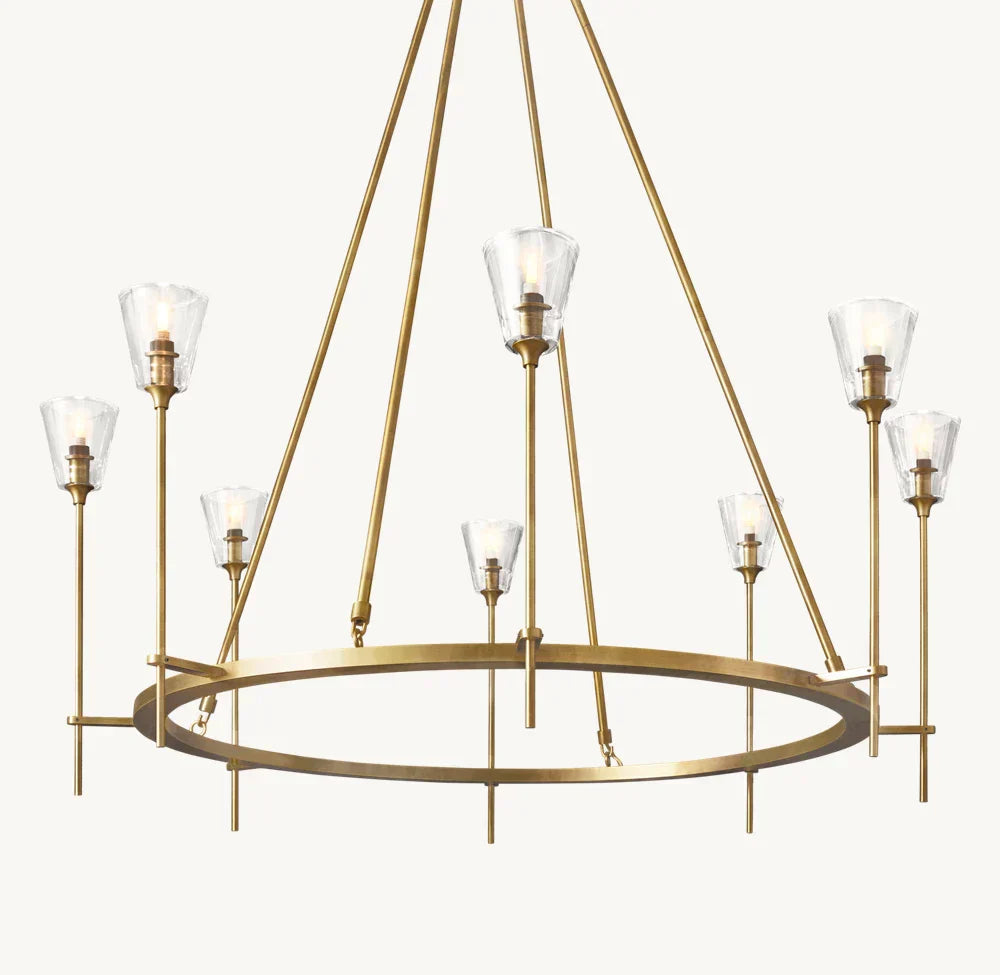 TORCHE DE VERRE ROUND CHANDELIER 46"
