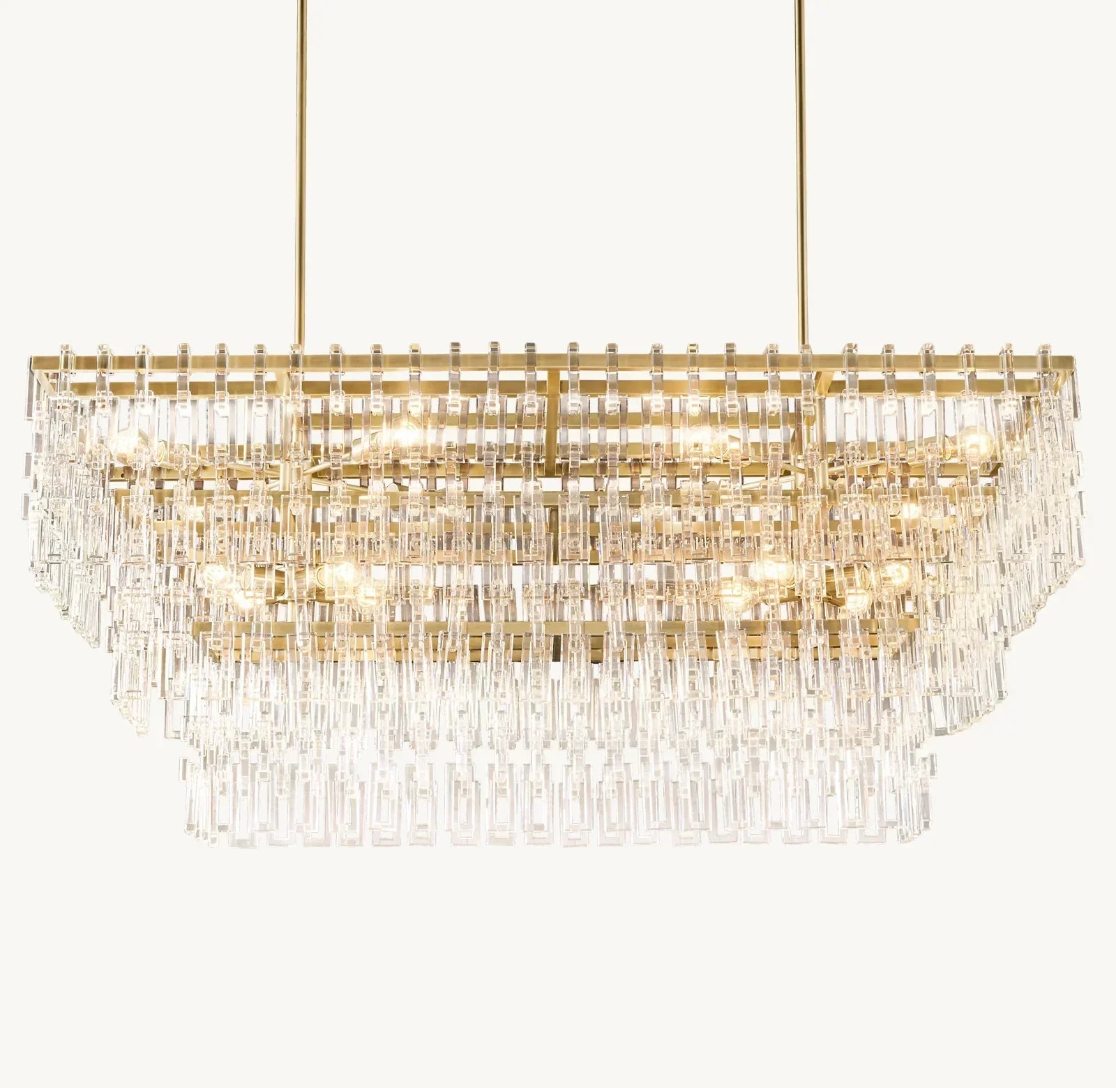 Extra Large Multi-layer Round/ Rectangle Crystal Ceiling Chandelier for Living/ Dining Room-MEET LIGHTING