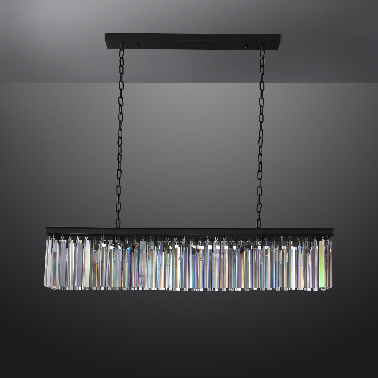 Rhys Rectangular Chandelier 49", 8-lights