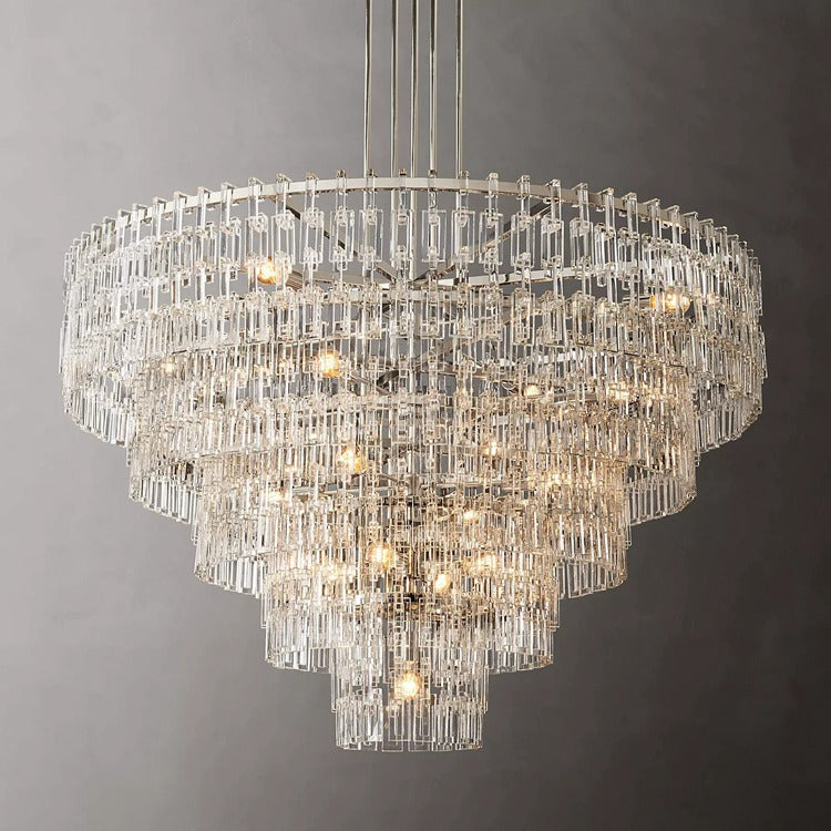 Mariogold Multi-Tier Crystal Chain Round Chandelier 36" 48" 60"