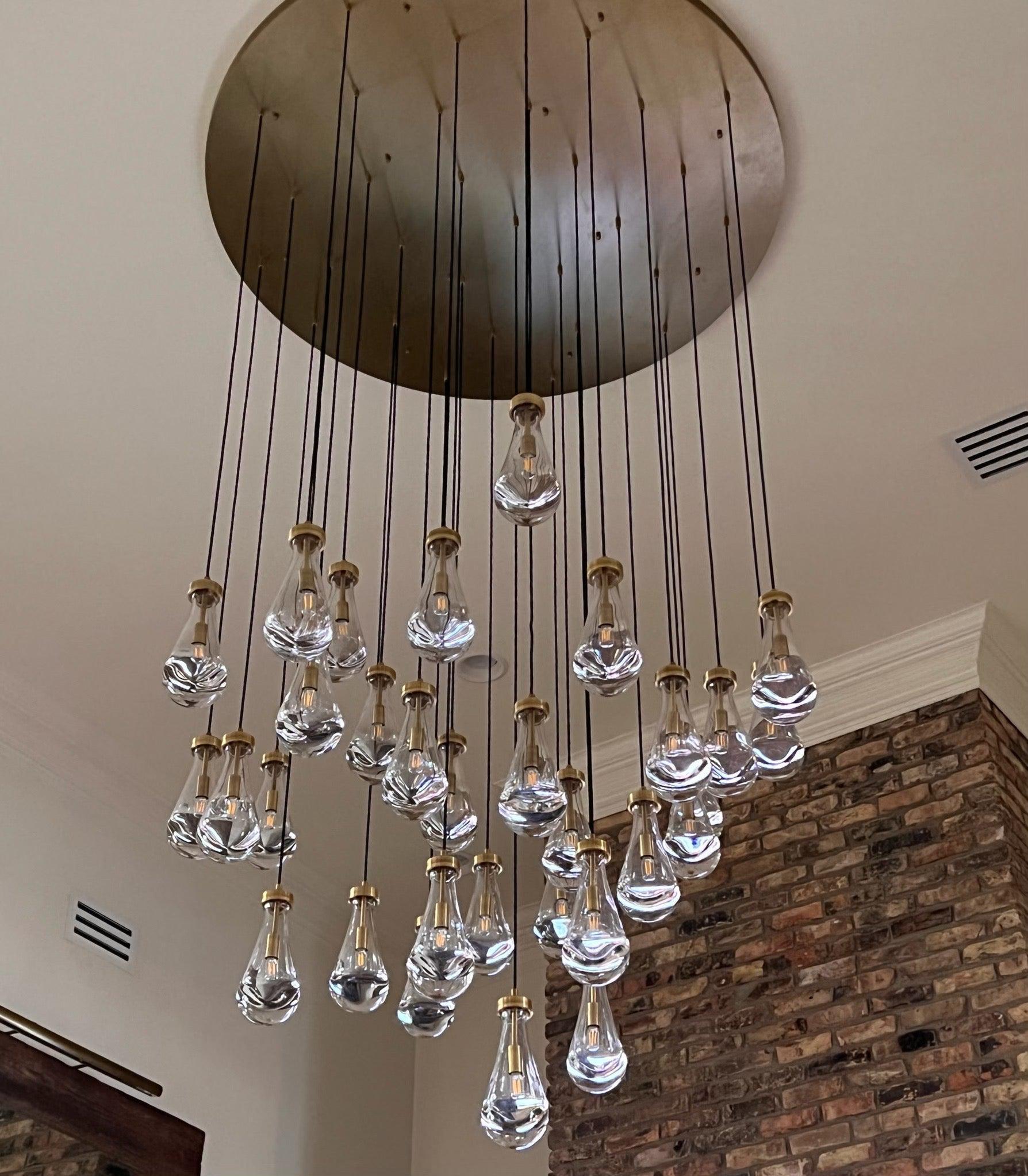 Raindrop Round Chandelier 18"