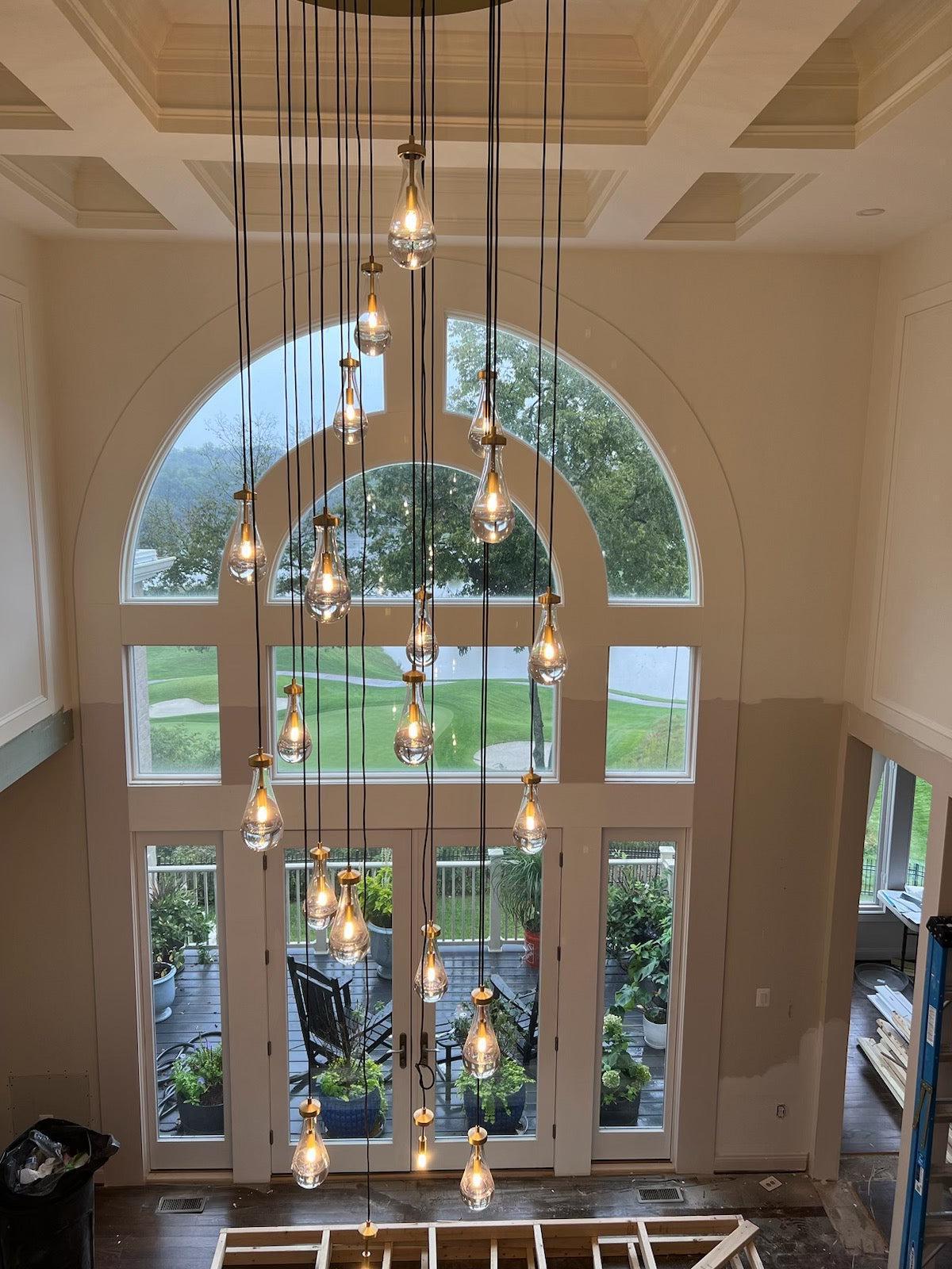 Raindrop Round Chandelier 18"