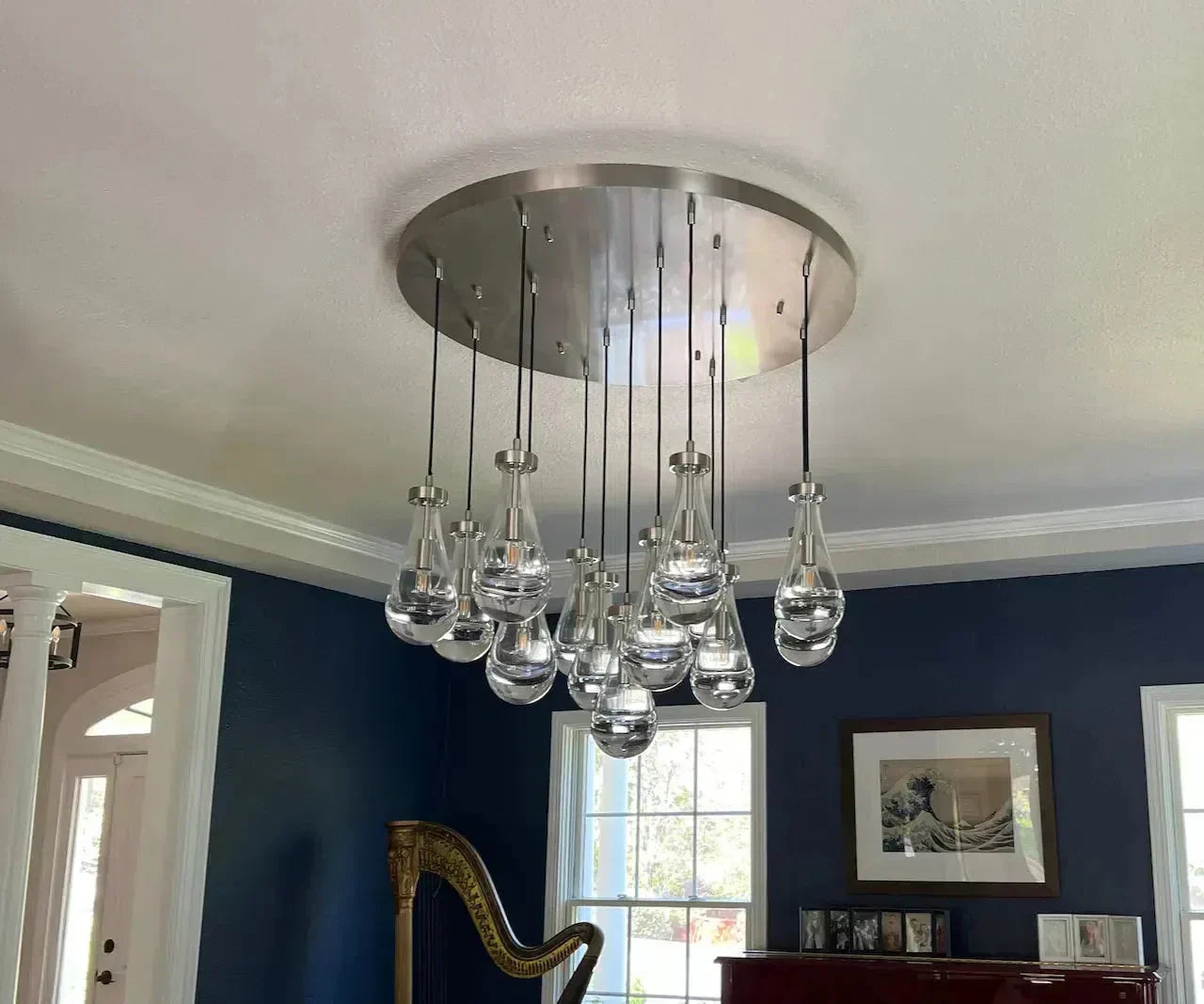 Raindrop Round Chandelier 18"