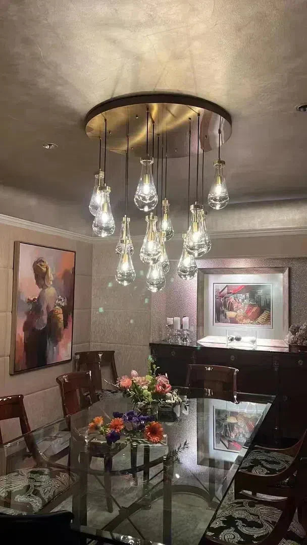 Raindrop Round Chandelier 18"