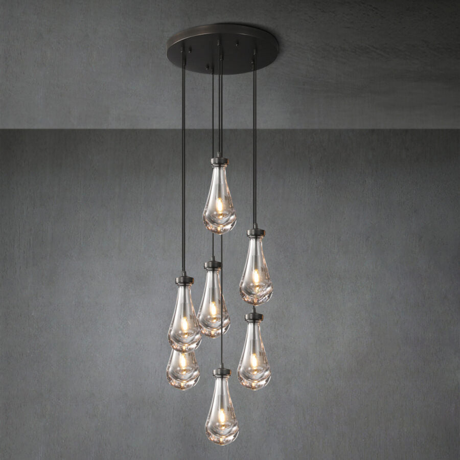 Raindrop Round Chandelier 18"