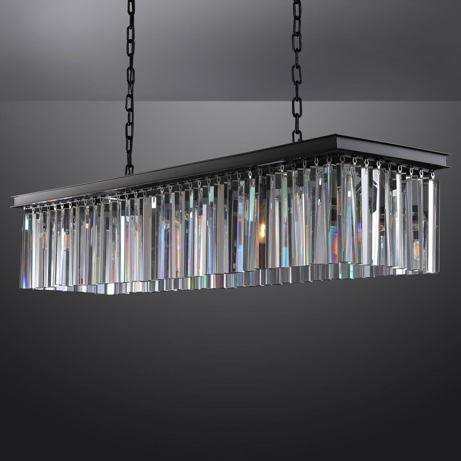 Rhys Rectangular Chandelier 59"