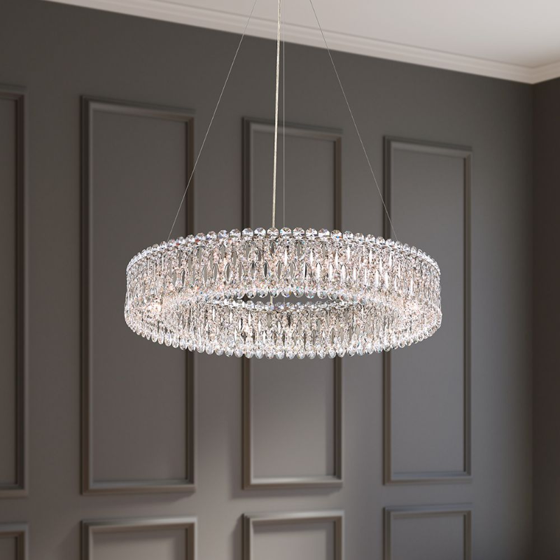 Meet Crystal Chandelier Sarella 18-lt 36" Pendant