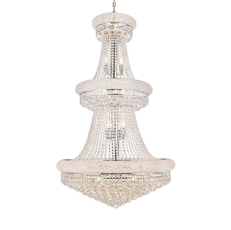 Luxury French Empire Chandelier for Villa Hall Ceiling Three-layers Crystal Light for Hotel Lobby-MEET LIGHTING