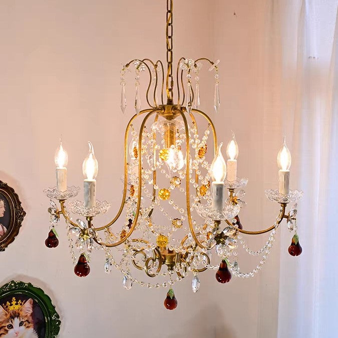 Ornate French Antique Crystal Ceiling Chandelier-MEET LIGHTING