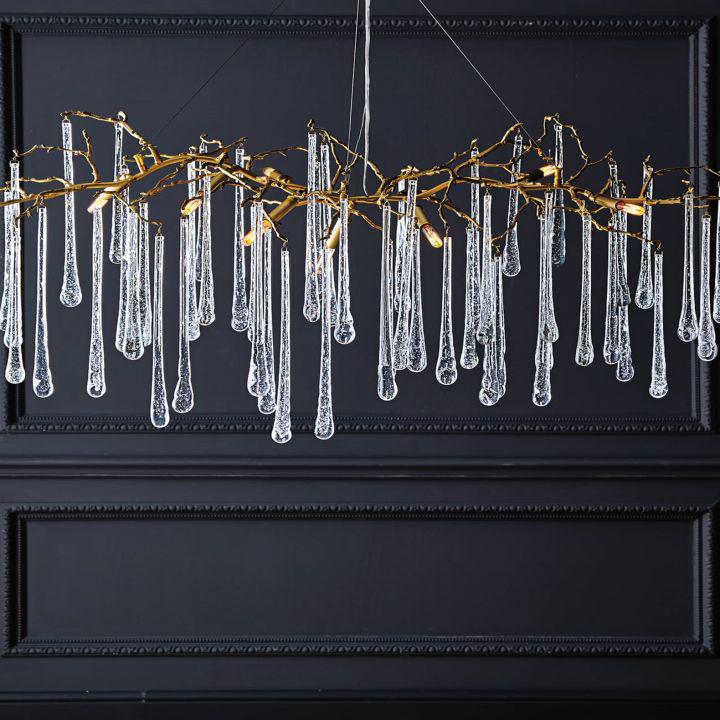 Teardrop 14 - Light Chandelier - Lacquered Burnished Brass Meet Lighting
