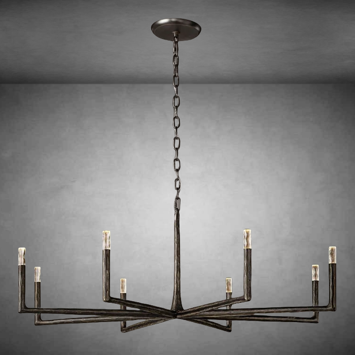 Thadeas Forged Round Chandelier 36" 48” 60” 72”