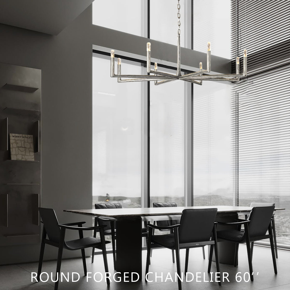 Thadeas Forged Round Chandelier 36" 48” 60” 72”