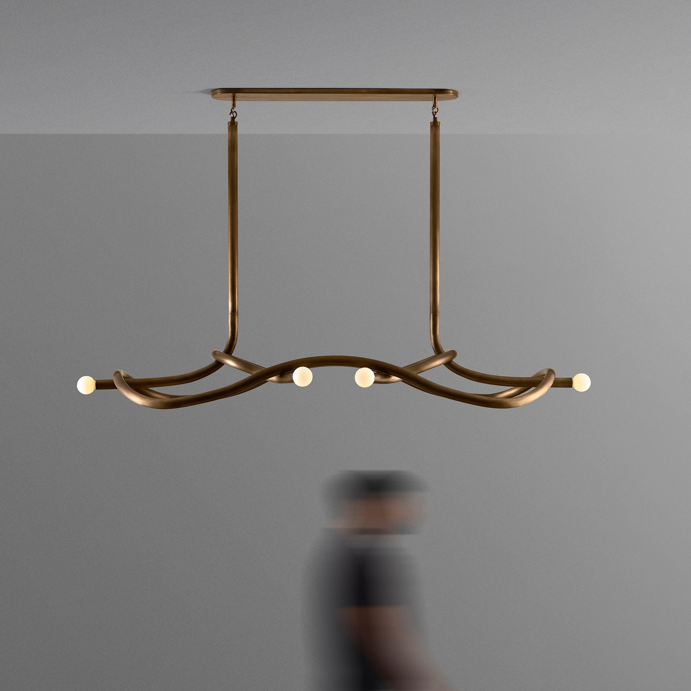 Tryst Chandelier - 3 lights ∅ 44.9″ x H 17.7″Antique BrassBlushlighting