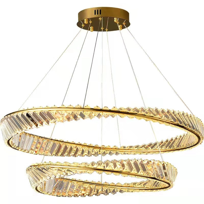 Ring Crystal Chandelier Luxury Living/ Dining Room Ceiling Lamp Bedroom Light-MEET LIGHTING