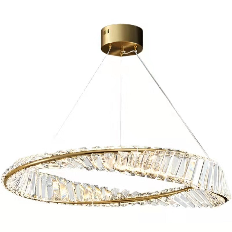 Ring Crystal Chandelier Luxury Living/ Dining Room Ceiling Lamp Bedroom Light-MEET LIGHTING