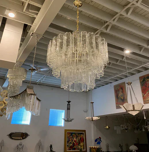 Modern Art Design 3/4/5/7-Tier Hand-blown Glass Tiered Chandelier-MEET LIGHTING