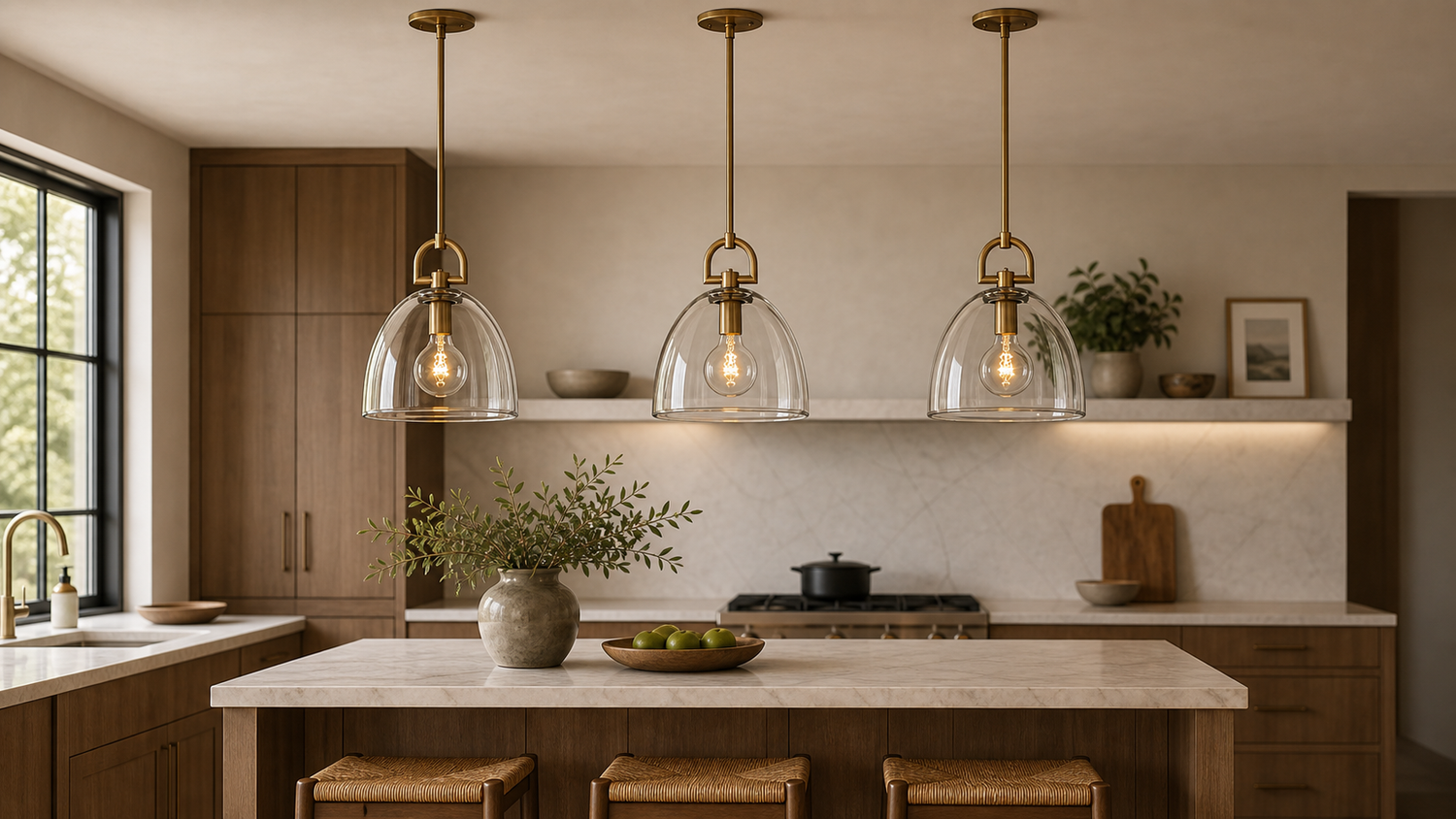 How Many Pendant Lights Should Go Over a Kitchen Island?