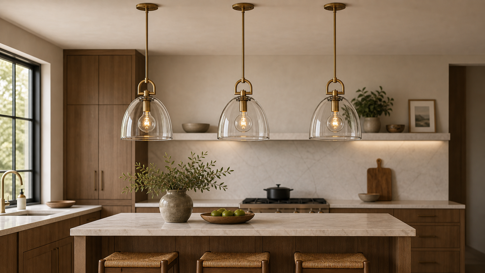 How Many Pendant Lights Should Go Over a Kitchen Island?