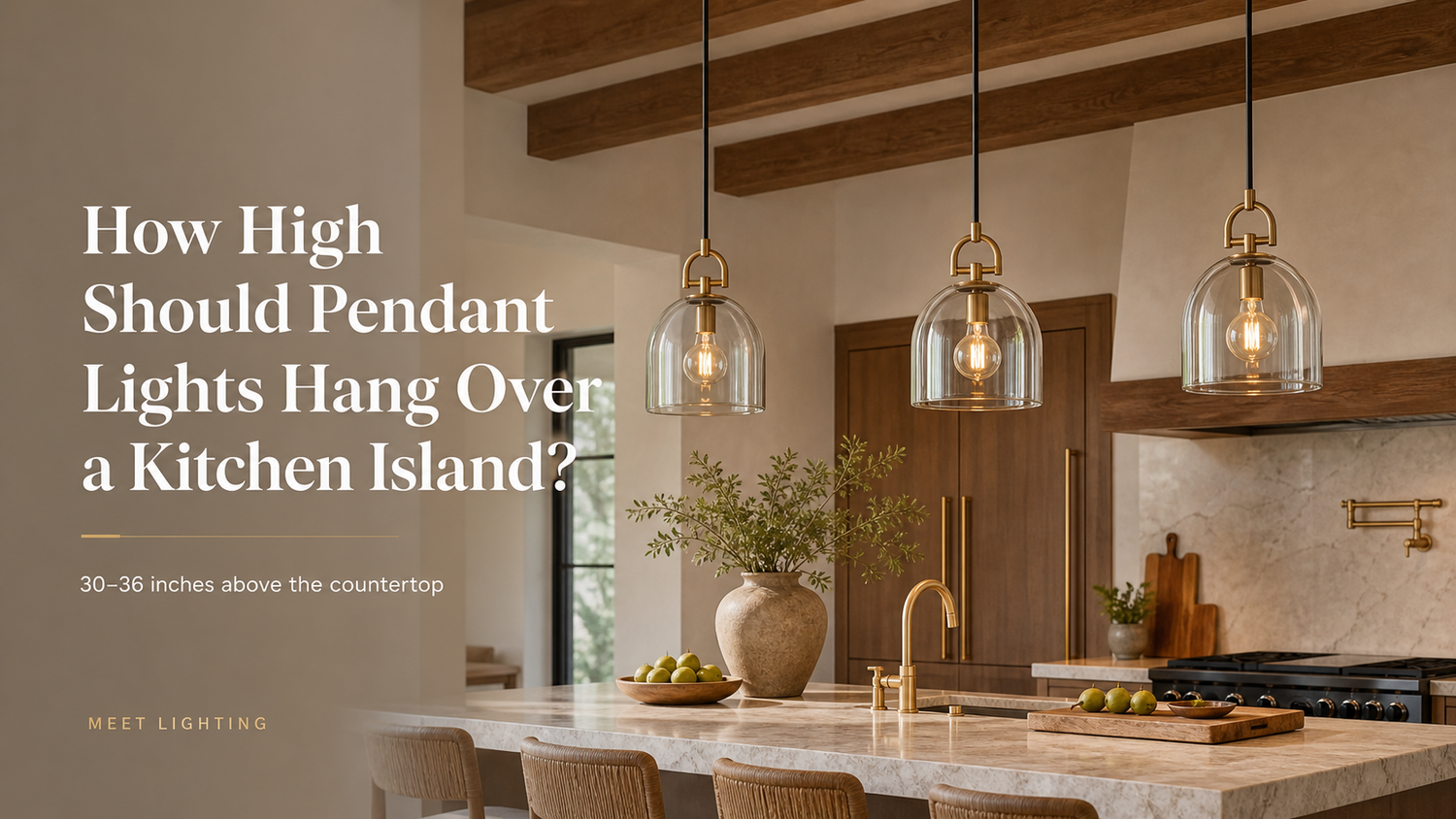How High Should Pendant Lights Hang Over a Kitchen Island?