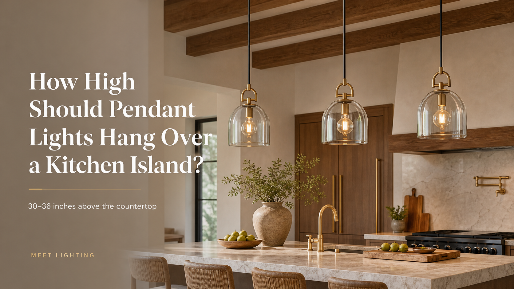 How High Should Pendant Lights Hang Over a Kitchen Island?
