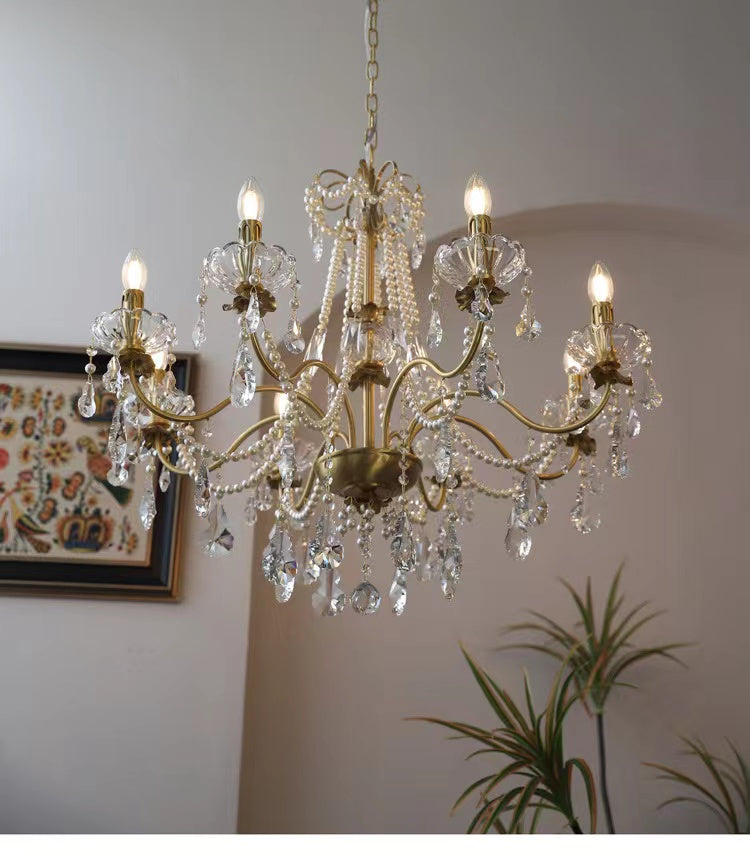 Traditional French Modern Candle Chandelier For Living Room Bedroom-MEET LIGHTING