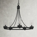 Quotation 090403 customize- Farmhouse Chandeliers 5-Light Wagon Wheel North American Traditional Patio Ceiling Lights