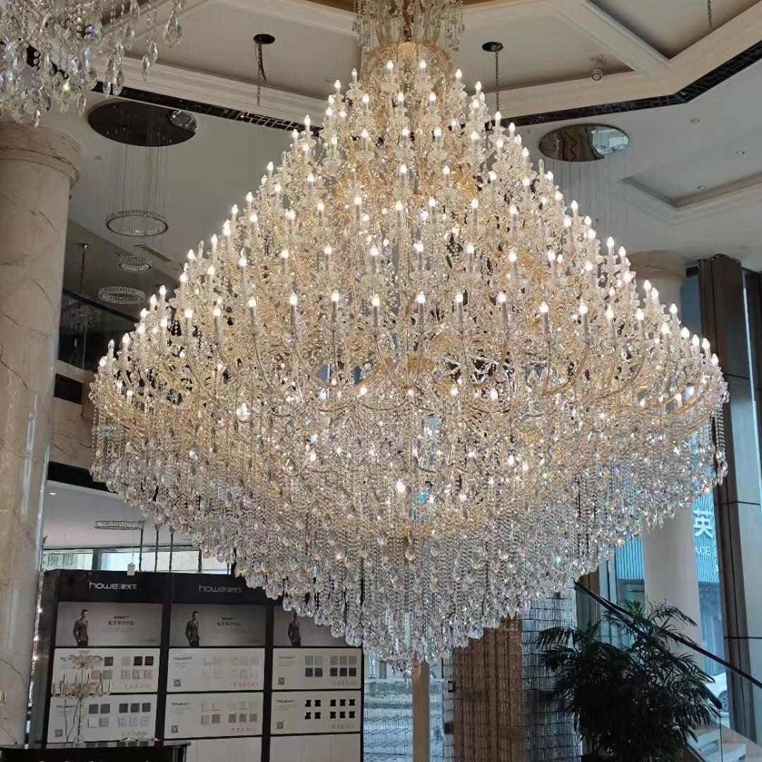 Extra Large Multi-tiered Candle Light Crystal Chandelier for Hotel/Restaurant-MEET LIGHTING