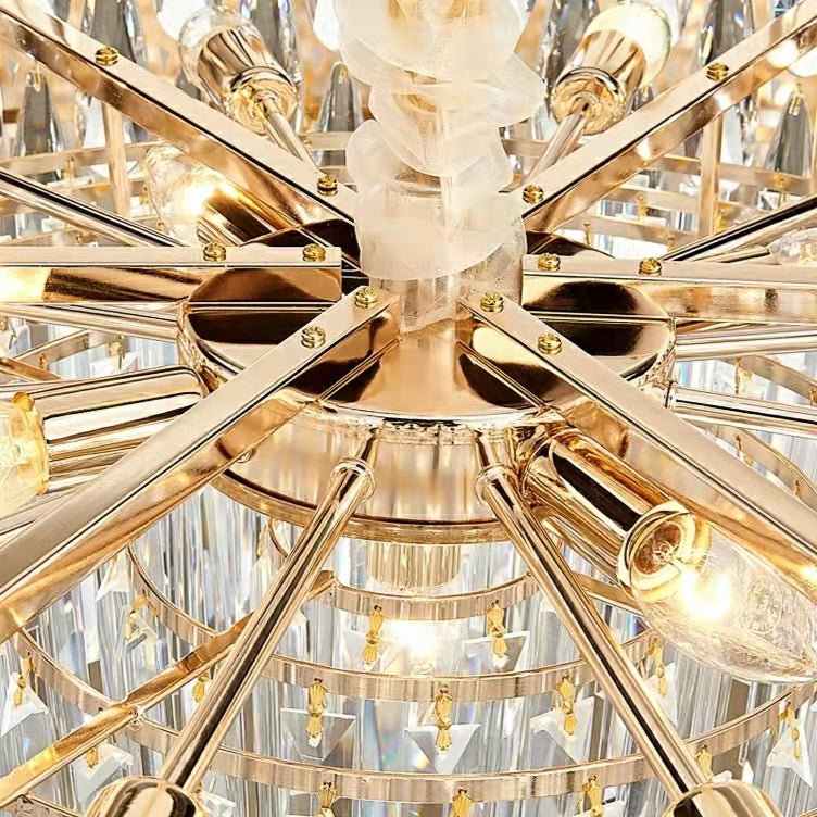 Modern Round/Rectangular Raindrop Crystal Chandelier for Low-ceiling-MEET LIGHTING