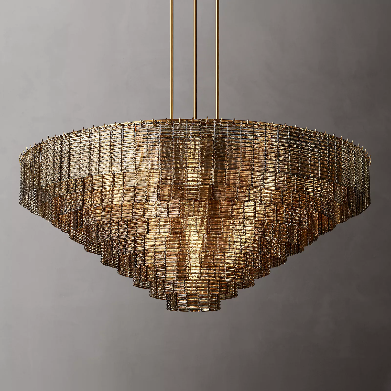 Siren Glass Round Chandelier 65"